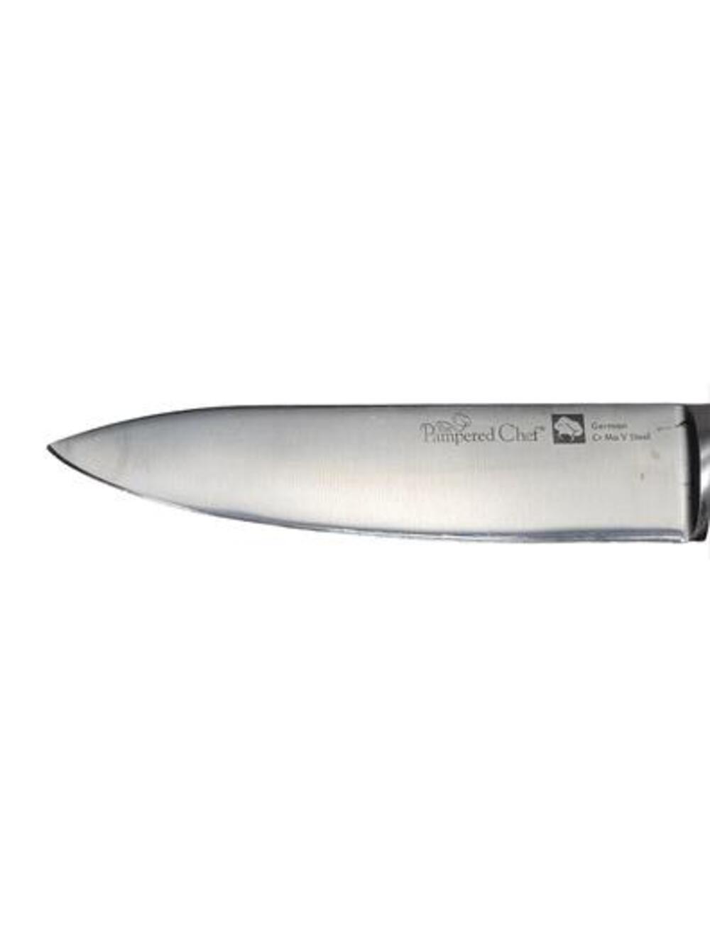 The Pampered Chef German Cr Mo V Steel Knife chefs knife 8 inch blade - Picture 2 of 13